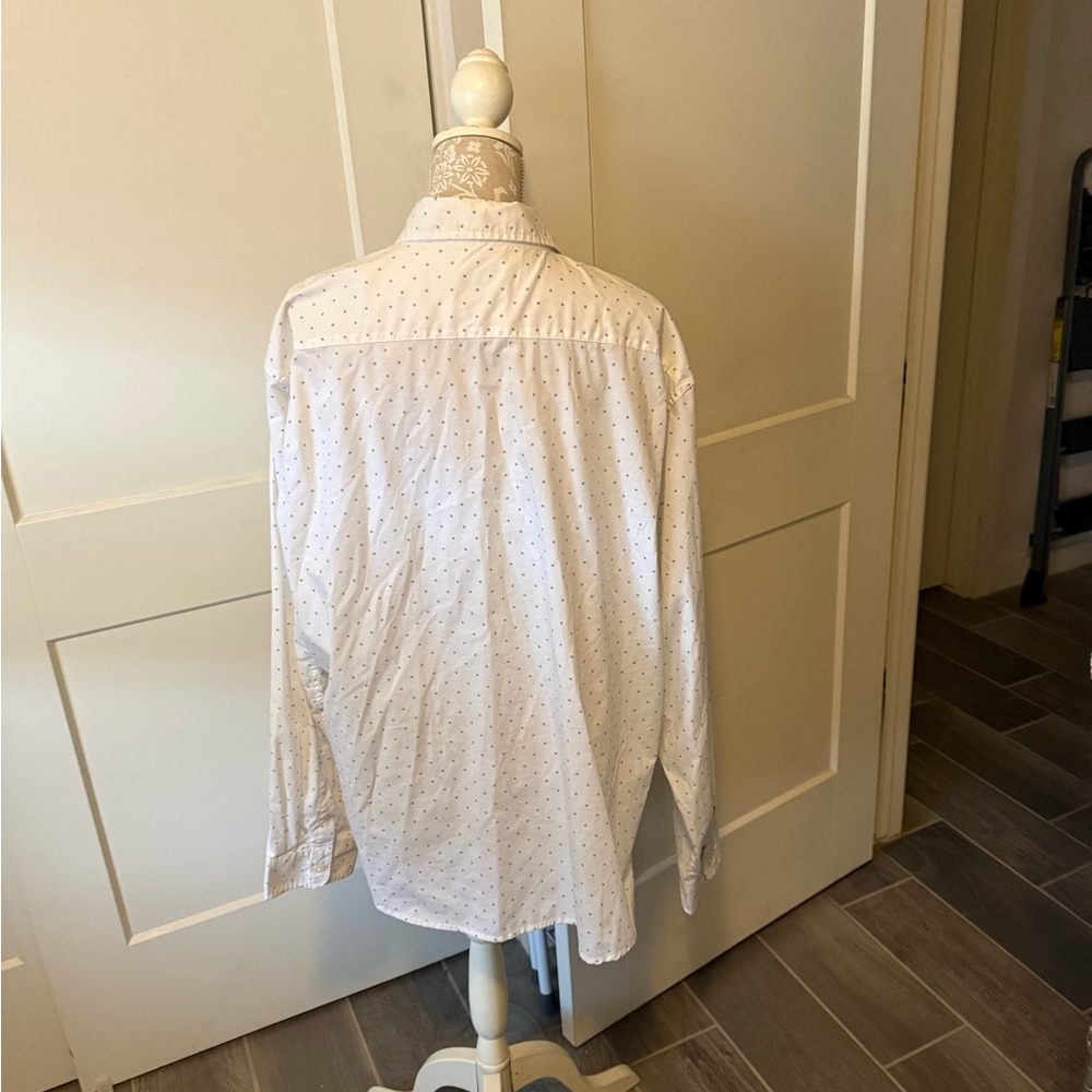 Wrangler Casual White Shirt with Black Dots